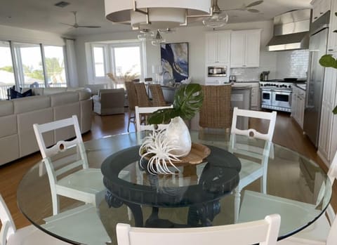 Top floor has an open concept living space.