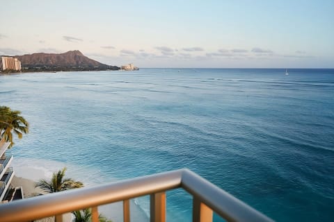 Toast golden-hour skies as the ocean turns silky blue.