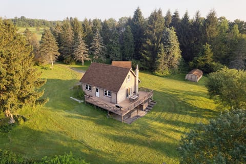 View of the cabin and surroundings