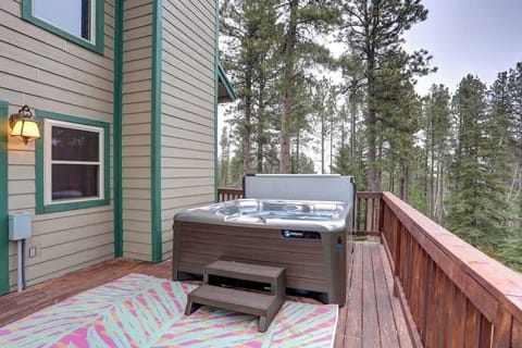 Deck with Hot Tub- the perfect place to relax after a long day of skiing or hiking