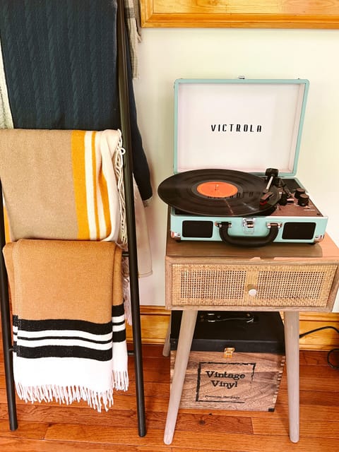 Enjoy the record player for all the cozy vibes!