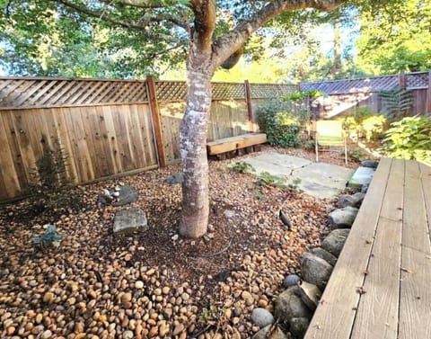 Front yard with deck