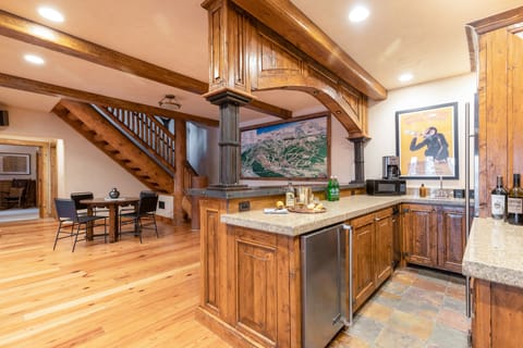 Full bar in the family room.