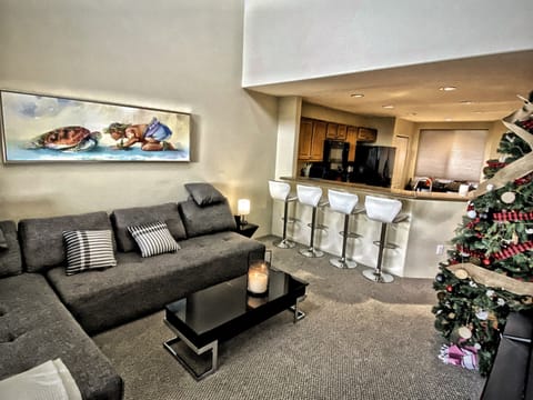 Cozy family room and kitchen area for entertaining.