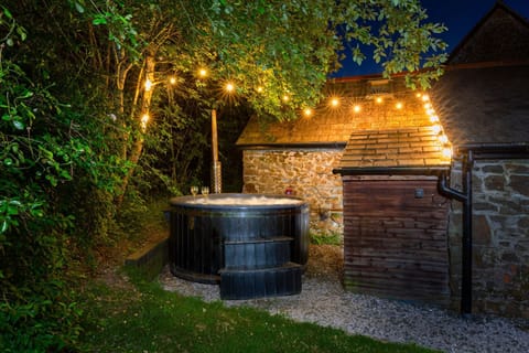 Private wood fired hot tub