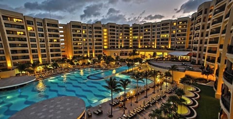 Evening pool view