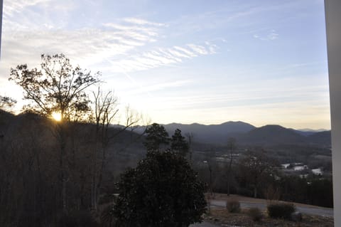Amazing sunrise view from the front porch is a great way to start the day