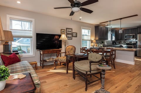 Another view of living room into kitchen
