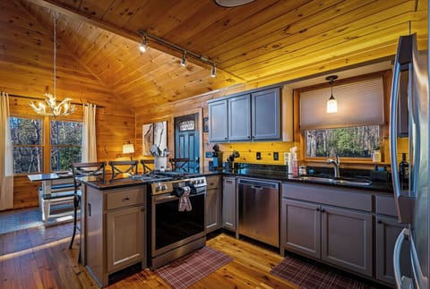 This open layout allows you to be a part of the fun, even while cooking!