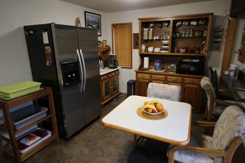 Dining nook. Full sized refrigerator. Coffee & tea bar.