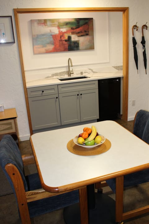 New kitchen. Sink with hot & cold water, quartz counter top and dish washer.