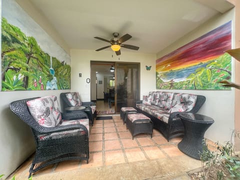Jade Beach C61 has a welcoming patio, perfect for morning coffee, reading a book, or sharing an evening chat about your day's adventures.