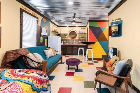 "Sign says, woo, stay away fools - 'cause love rules at the Love Shack!"