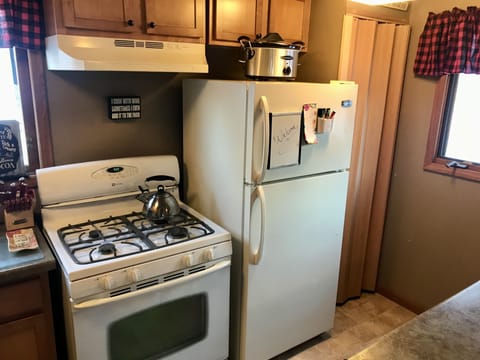 One of the few gas ranges near the resort.