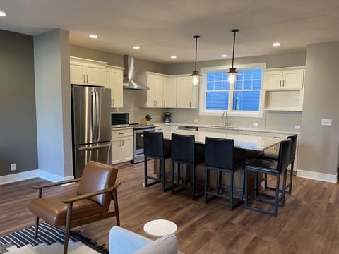 Kitchen open to living room