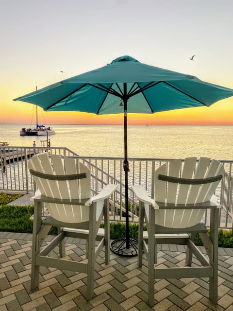 The most beautiful sunsets on the island are yours to enjoy from the back patio.