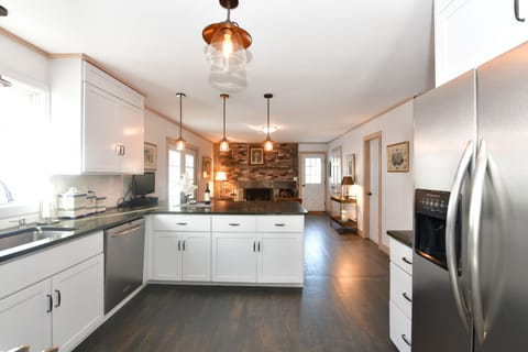 Stainless Steel Kitchen, Gas Range, Wood Burning Fireplace in 2nd Living Room