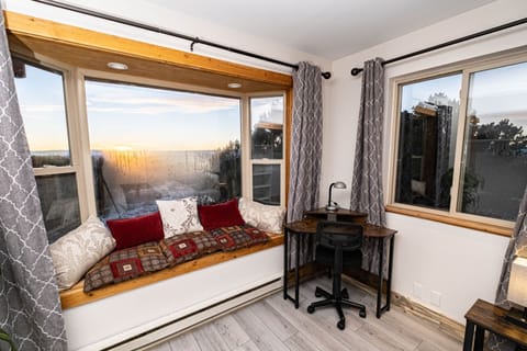 Master Bedroom with Separate Workstation and Bay Window