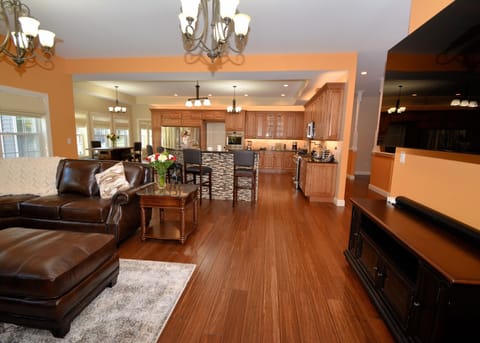 Living room to kitchen view 