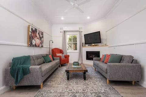  The lounge room has comfortable sofa seating where the group can spread out after a busy day.