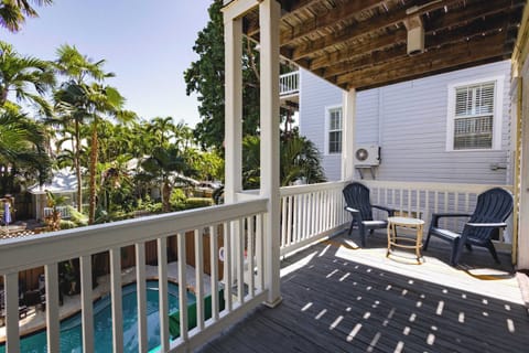 Shared Second Floor Balcony with Pool View