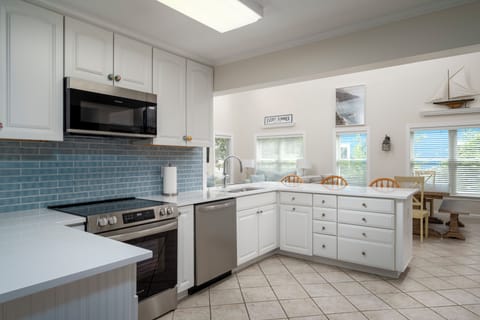 Well-appointed kitchen for family meals at home.