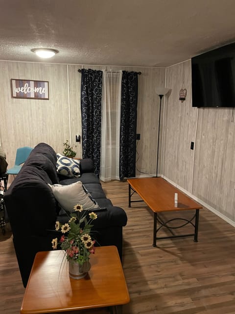 Living room with smart tv.  