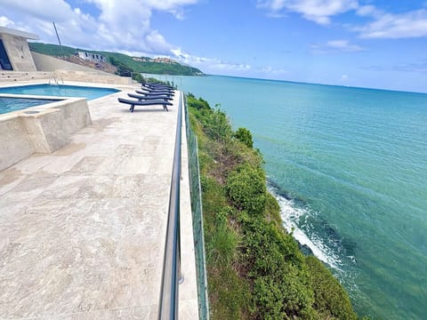 Oceanfront pool patio