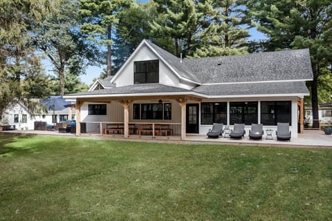 The south side of the house, overlooking our private park.