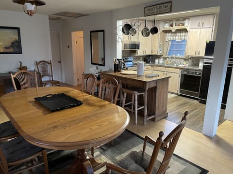 Dining room and kitchen.  Seating for 10 persons.