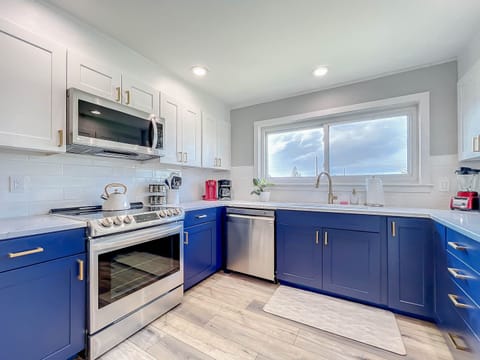 A fully equipped kitchen for all your cooking needs.