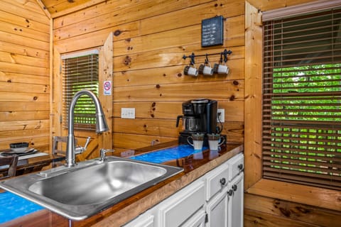 New live-edge countertops and a coffee nook!