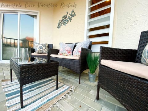 Comfortable balcony with seating