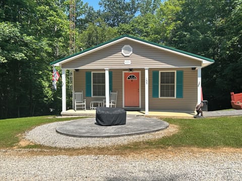 New fire pit and concrete pad and sidewalk