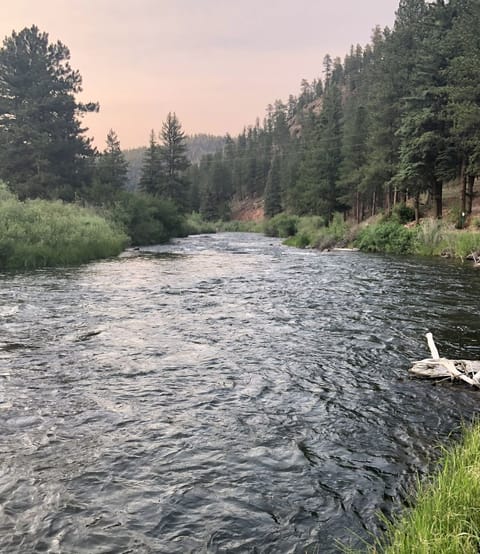 River 2min walk from cabin