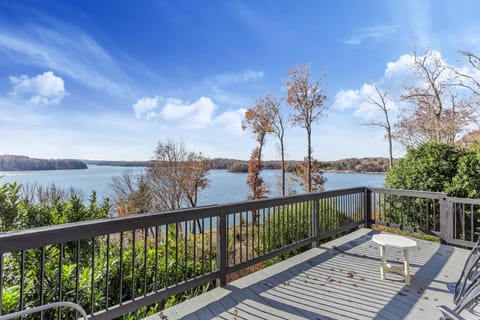Amazing view from the deck, with a retractable awning.