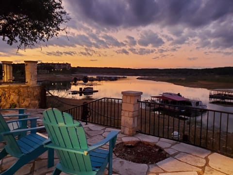 Sip coffee and take in the view from one of many patios.