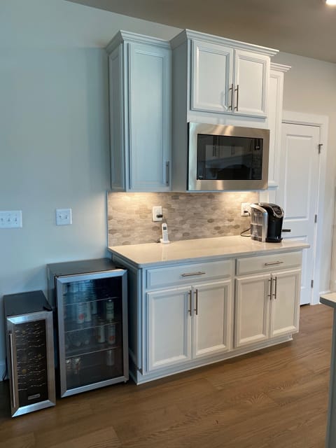 Beverage center in kitchen