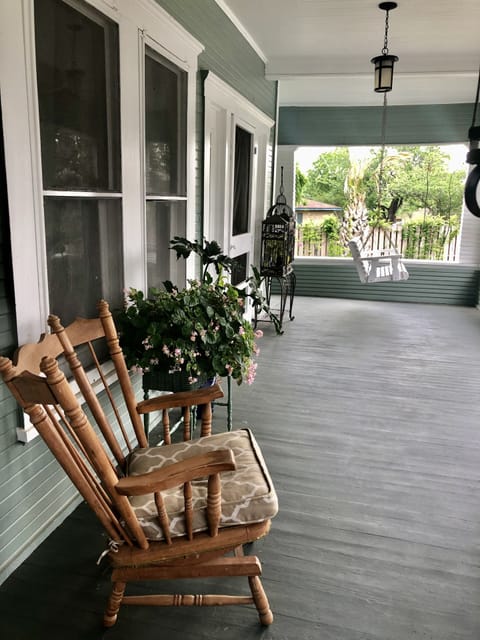 Front porch with swing