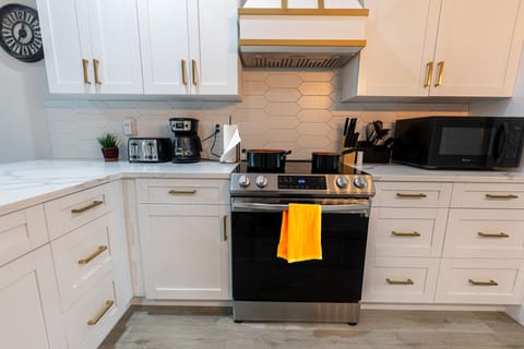 All of the utensils and dishware is provided for your stay. Makes cooking a breeze!