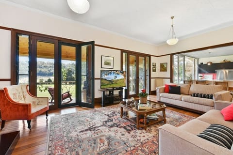 The open plan living space and lounge
