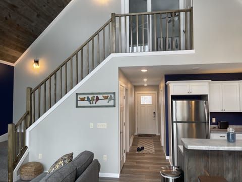 Looking at the main entry from the lakeside