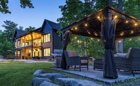 Situated on 1.32 acres on 160 feet of direct waterfront on Buckhorn Lake