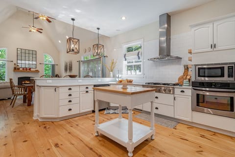 Kitchen with gas stove