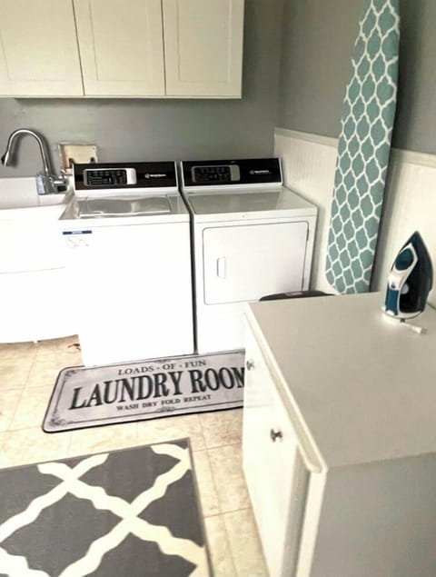 Speed Queen machines, detergent, softener, steamer, iron. Use at your own risk.