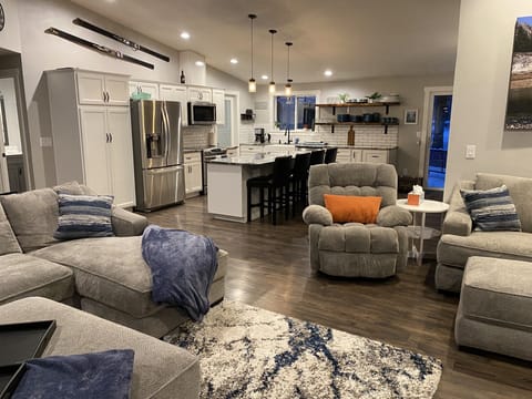 Living Room into Kitchen