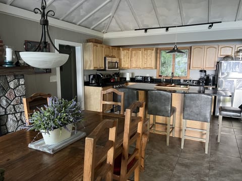 Second island and dining table