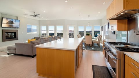 The cook gets to join in the conversation with this open floor plan.