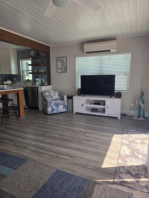 Large TV with cable and streaming apps