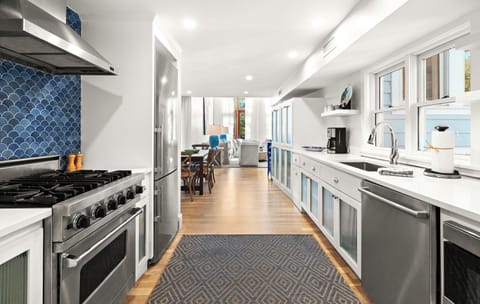 Kitchen is well stocked for meal prep